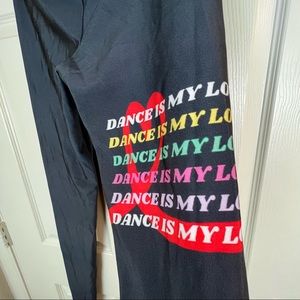 Gray “Dance is My Love Language” Leggings